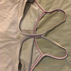 Lavender lululemon tank top with light lining